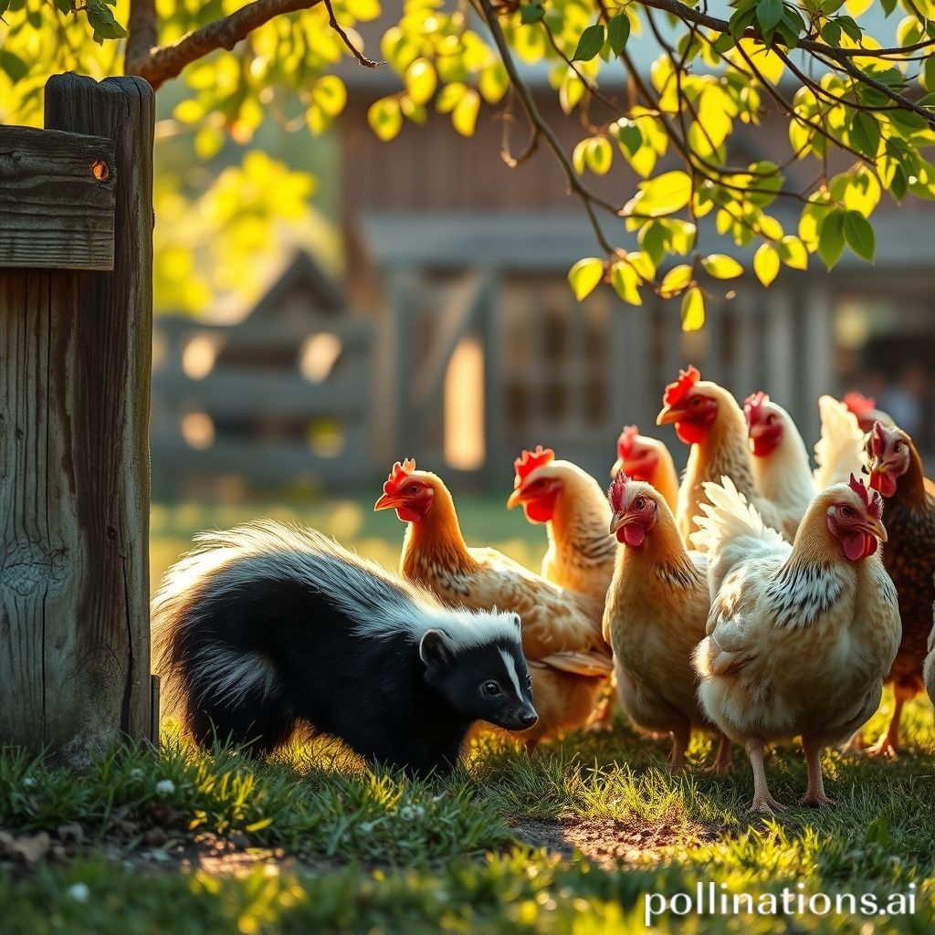 how do skunks kill chickens